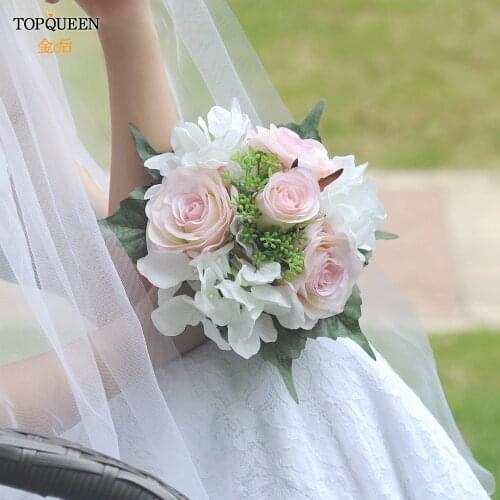 TOPQUEEN F11 Wedding Bouquet Wedding Decoration Table Bouquets Wedding Bouquet Bridal Bouquet Holding Bouque Wedding Accessories