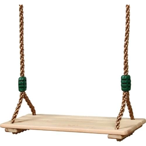 High-Quality Polished Four-Board Anti-Corrosion Pastoral Wooden Swing Adults Children Wood Swing Outdoor Indoor