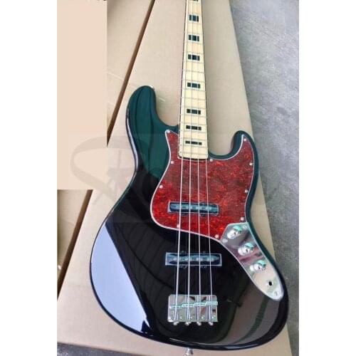 Weifang Rebon 4 string JB Alder Electric Bass Guitar in Black colour