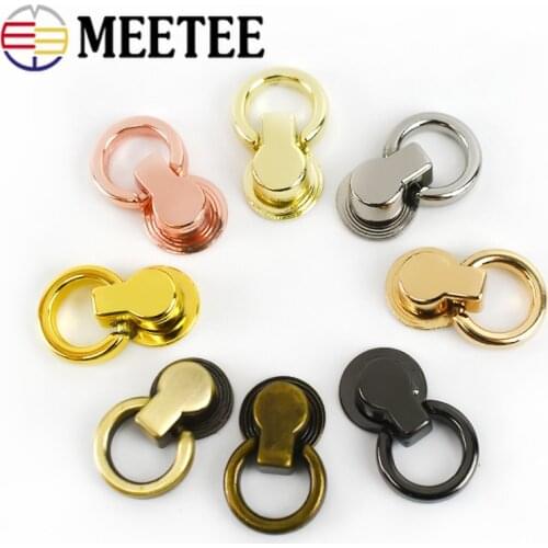 10/20/50pc Meetee Ring Side Nails Screw Metal Buckles for Bags Hanger Chain Buckle Snap Hook Handbag Hardware Accessoriess