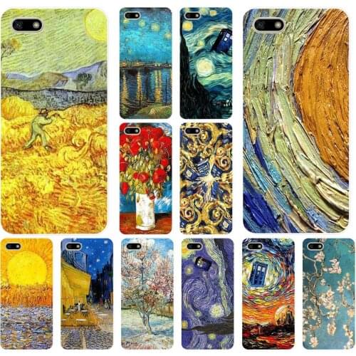 157H Van Gogh Tardis Soft Silicone Tpu Cover Case for huawei Honor 7a pro 7x play case