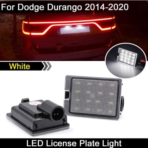 LED License Plate Light For Dodge Durango 2014-2018 Powered by 18-SMD Xenon White LED