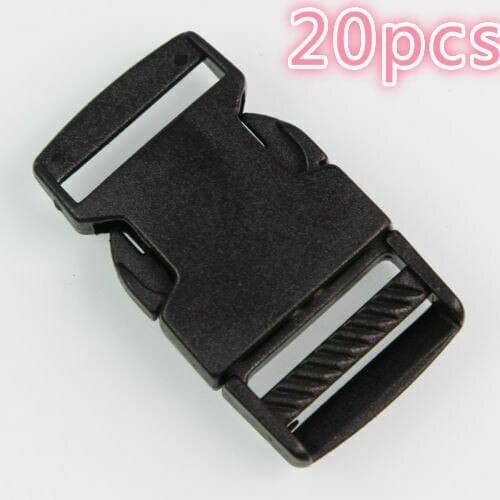 20pcs/bag 1 bag Plastic buckle Girdle buckles Belt buttons Backpack adjustment fasten knapsack accessories
