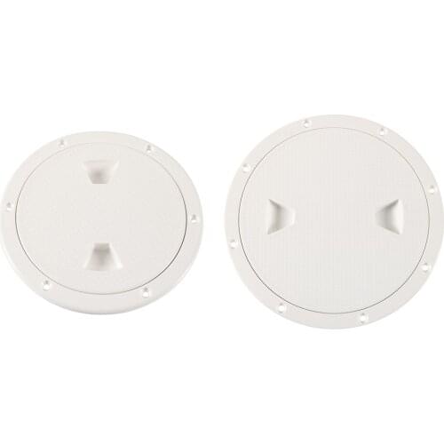 6/8 Inch Round Deck Access Hatch Cover for Marine Yacht Boat RV Watertight Anti-UV Non-Skid Inspection ABS Plastic Door