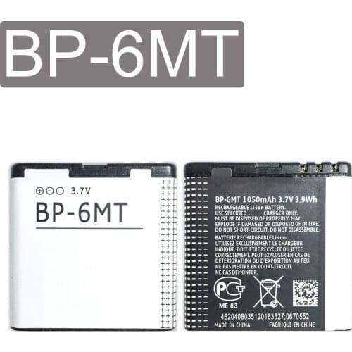 BP-6MT 1050mAh Battery For Nokia N81 N82 N81-8G E51 E51i 6720 6720C BP 6MT Battery