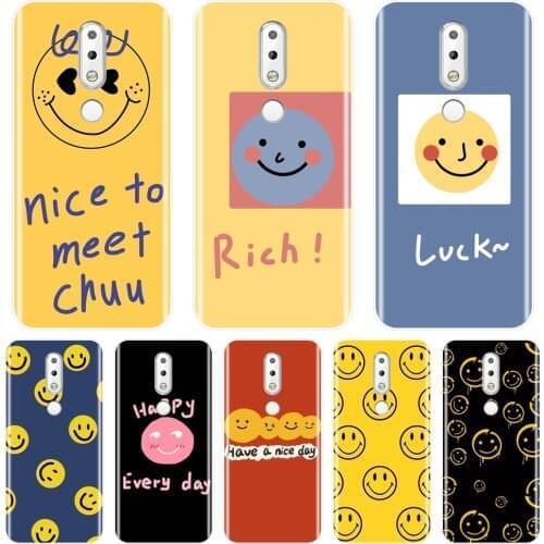 Phone Case Silicone For Nokia 3.2 4.2 Yellow Smile Cute Luck Kawaii Soft Back Cover For Nokia 2.1 3.1 5.1 6.1 7.1 Plus Case