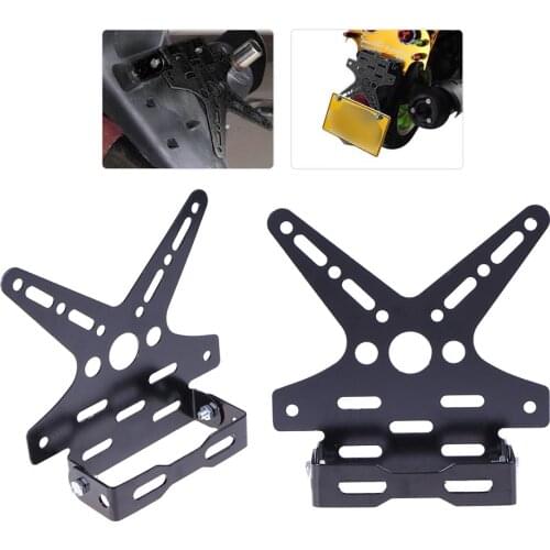 Universal Black Motorcycle Adjustable Number License Plate Mount Holder Aluminum Alloy Bracket Motorcycle Frames Holder