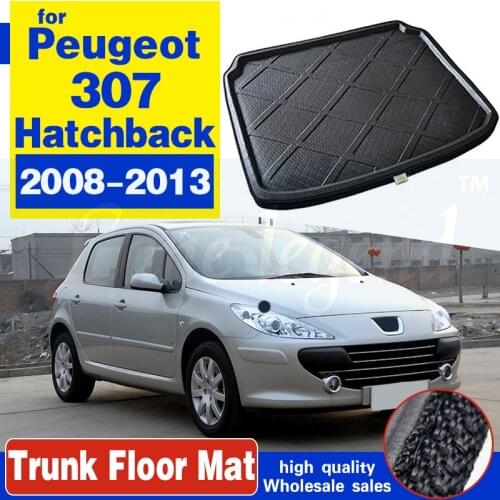 For Peugeot 307 307sw 2008-2013 Hatchback Rear Cargo Liner Boot Mat Tray Mud Waterproof Pad Protector Tailored Trunk Liner 2009