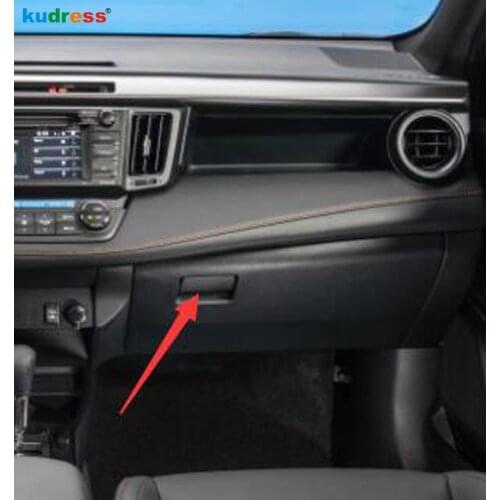 For Toyota RAV4 RAV 4 2016 2017 2018 ABS Matte Gloves Box Handle Buckle Cover Trim Auto Decoration Trims Car Styling 2pcs