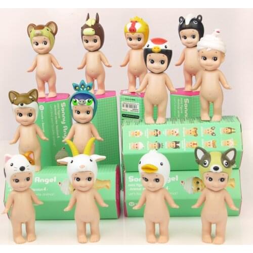 Hot Sale 12pcs/lot Animal Series Sonny Angel Kewpie Doll 7.5cm PVC Mini Figure Cute FigurineToys For Kids Gifts