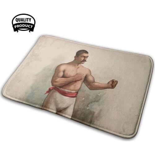 John L Sullivan - Pugilist - Color Print Soft House Family Anti-Slip Mat Rug Carpet Boxing John L Sullivan Boxing Boxer