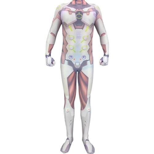 Game Saints' All Hallows' Day Overwatch Genji Cosplay Costumes 3D Printed Halloween Zentai Jumpsuit Tights for Adults/Kids