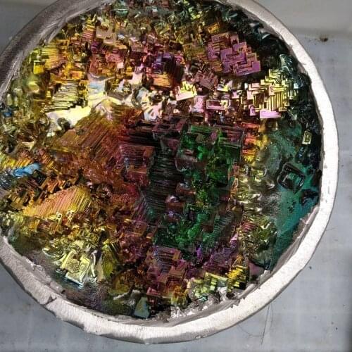 Mineral Specimen Bismuth Crystal Iridescent Minerals Rocks