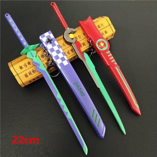 Game LOL Cosplay Weapon Model League Of Legends Yasuo Sword Metal Cosplay Props For Fans Gifts Holder Souvenir Box Package 22CM