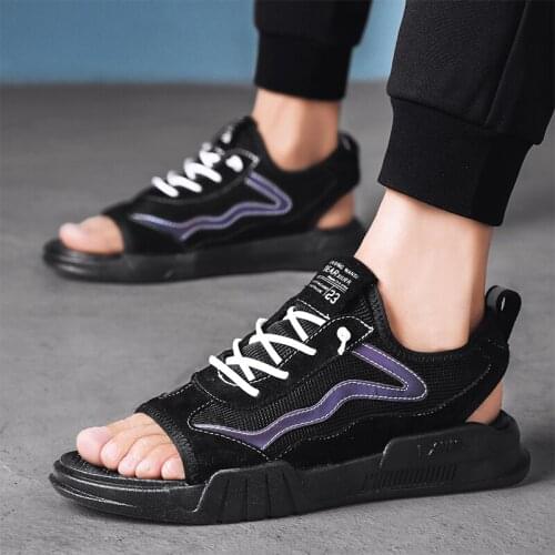 2020 2019 sports leather owens slippers mens outdoor male men man platform for sport summer mens rubber sandalsslippers sandal