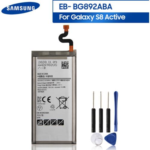 Original Samsung Replacement Phone Battery EB-BG892ABA For Samsung Galaxy S8 Active Authentic Rechargeable Battery 4000mAh