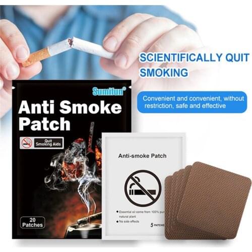20Pcs Natural Ingredient Anti Smoke Patch Stop Quit Smoking Cessation Chinese Herbal Medical Plaster Health Care