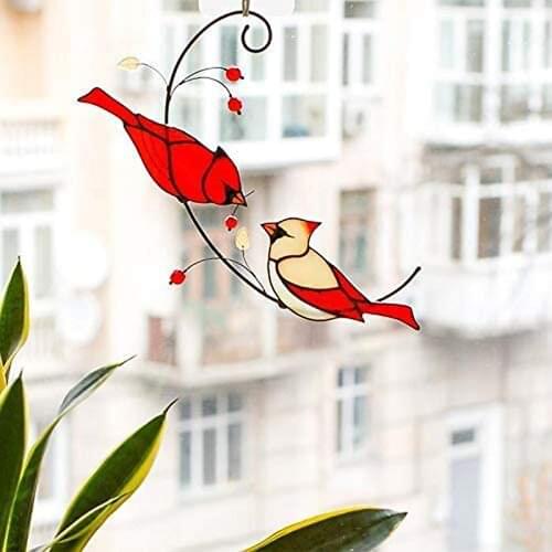 Cardinal Bird Epoxy Craft Pendant, Creative Hanging Ornament, Practical Household Decoration
