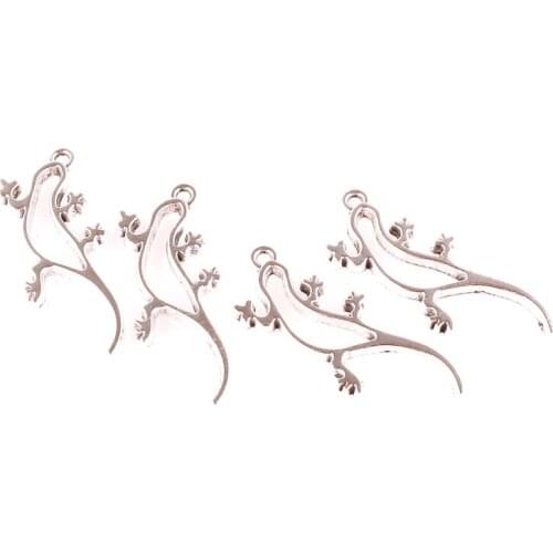 15pcs Tibetan Silver Animal Gecko Charms Pendants For Necklace Bracelet Jewelry Making DIY Handmade 23495