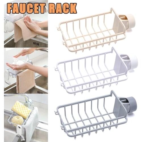Drain Rack Holder Storage Organizer Drying Shelf for Kitchen Sink Faucet Sponge Soap Cloth LXY9