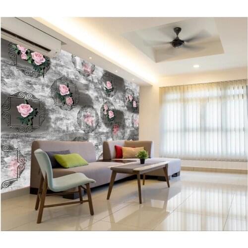 Custom wallpapers for walls 3 d murals wallpaper Chinese ink style rose flower murals living room wall papers home decor