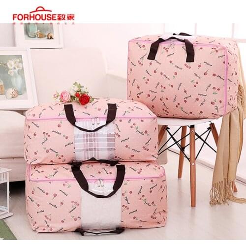 Portable Clothes Storage Bag Folding Closet Organizer Save Space Organizer Clothes Divider Quilt Bag