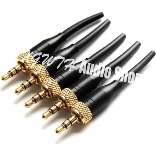 Gold Plated 3.5mm 1/8 Screw Lock Stereo DIY Connector Audio Adapter for Sennheiser Sony Headset Tie Clip Lavalier Mic Microphone