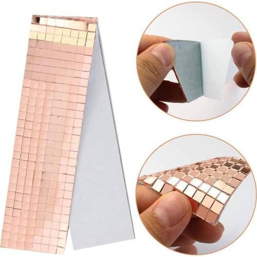 Self-Adhesive Small Square 3D Mosaic Tiles Sticker 5x5mm Glass Mirror Wall Sticker for DIY Crafts Home Decoration