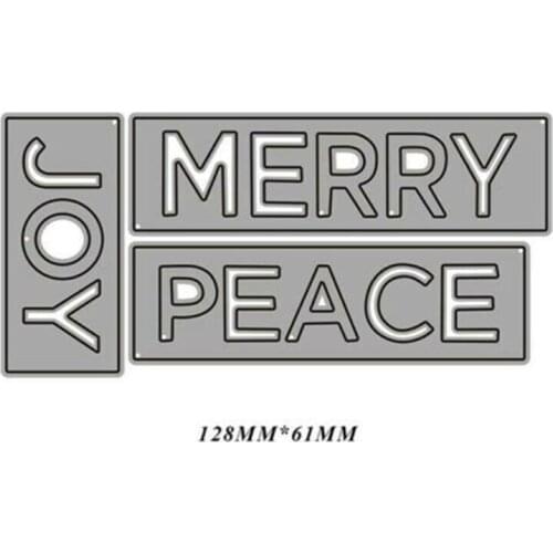 Merry Christmas Letters Border Craft Metal Cutting Dies Scrapbooking Album DIY Greeting Card Paper Card Craft Embossing Die