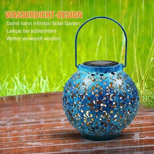 Solar LED Iron Art Lantern Light Practical Durable Multi-functional Garden Yard Path Handheld Lighting Hanging Lamp