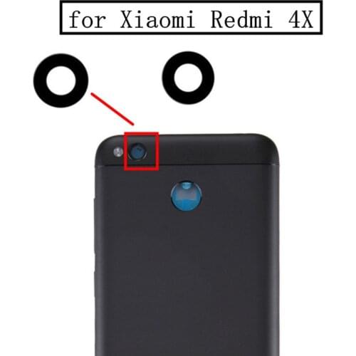 2pcs/lot for Xiaomi Redmi 4X Back Rear Camera Glass Lens with Glue Main Camera Glass Lens for Xiaomi Redmi 4X Replacement Parts