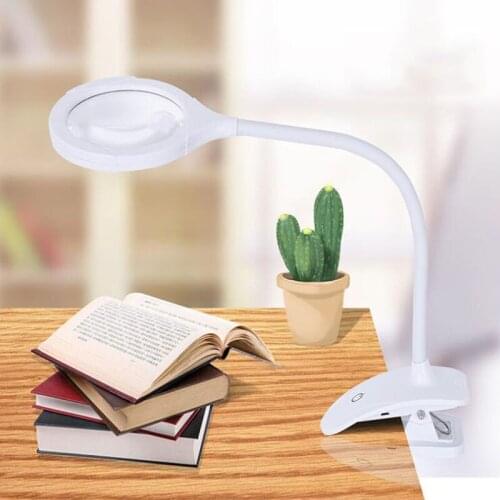 5X 10X LED Lighting Touch Magnifier Microscope Magnifier Reading 2 in 1 USB Direct Charge Magnifier Silicone Hose Magnifier