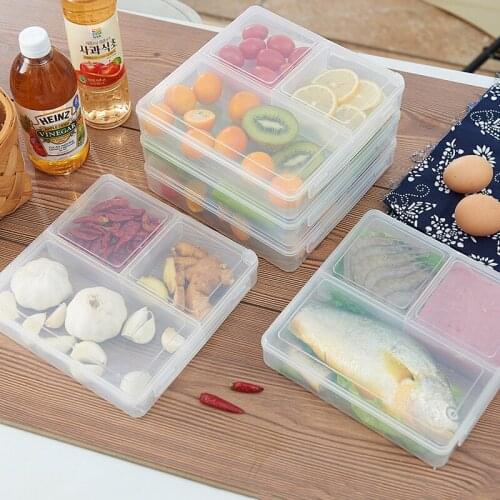 Japanese Sealed Plastic Box Organization Kitchen Organizr Transparent Vegetable Boxes Food Storage Container Home Accessories