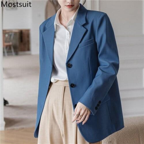 Elegant Office Ladies Single-breasted Blazer Coat Women Solid Notched Collar Suit Jackets 2021 Spring Female Outwear Femme