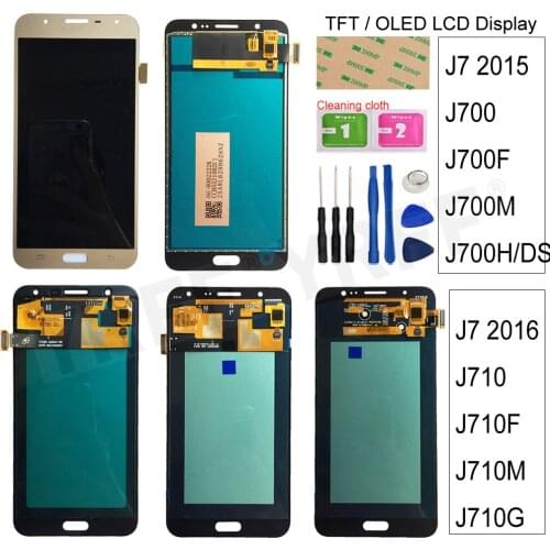 For Samsung J7 2016 J710 J710F J710M J710G LCD For Samsung Galaxy J7 2015 J700 J700F J700M lcd Display Touch Screen Digitizer