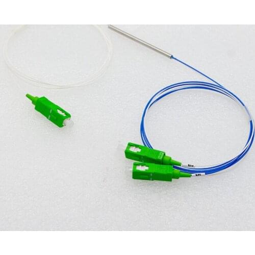 10pcs New Mini Fiber Optic Splitter 0.9mm 1x2 SC/APC Single Mode 35:65 Optic Fiber Splitter Free Shipping Special Wholesale