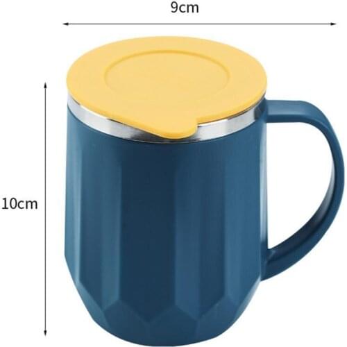 400ml Creative Double Layer Water Cup Coffee Insulated Mug with Lid for Kitchen Dining Bar Tableware & Drinkware equipment