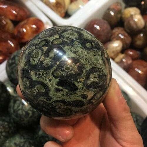 7-10cm natural peacock eye crystal ball energy healing ball decoration