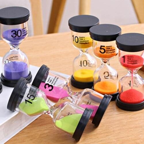 7 Coulors Home Decoration Desktop Sand Clock Timers 1minute/3minutes/5 minutes Hourglass Timer for Children Brush Teeth