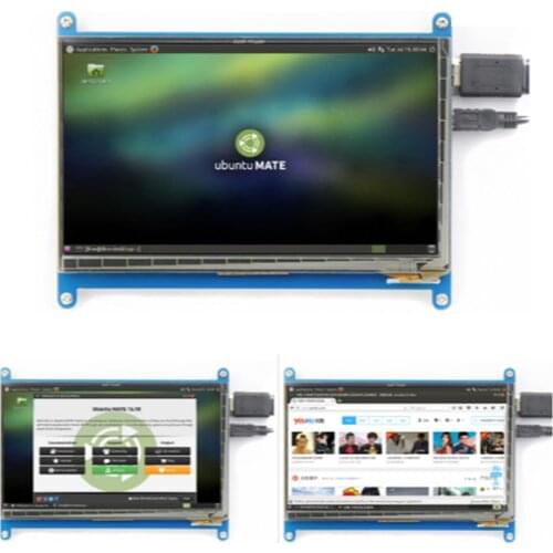 7 Inch Raspberry Pi 3 B+ Touch Screen 1024 * 600 LCD Display HDMI Interface TFT Monitor Module Compatible Raspberry Pi 4 Model