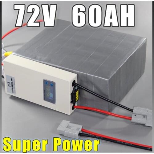 72V 60Ah LiFePO4 Battery Pack ,4000W Electric Bicycle Battery + BMS Charger 72v lithium scooter electric bike battery pack
