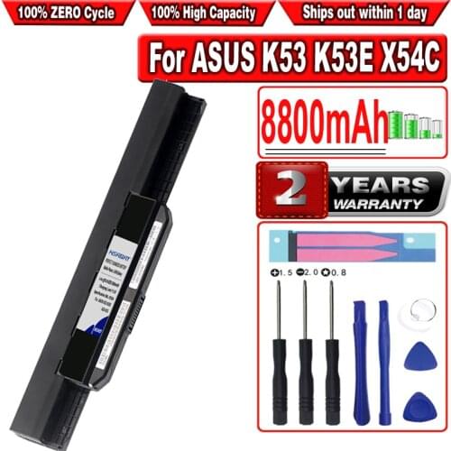8800mAh K53u Battery for Asus A32 K53 A42-K53 A31-K53 A41-K53 A43 A53 K43 K53 K53S X43 X44 X53 X54 X84 X53SV X53U X53B X54H