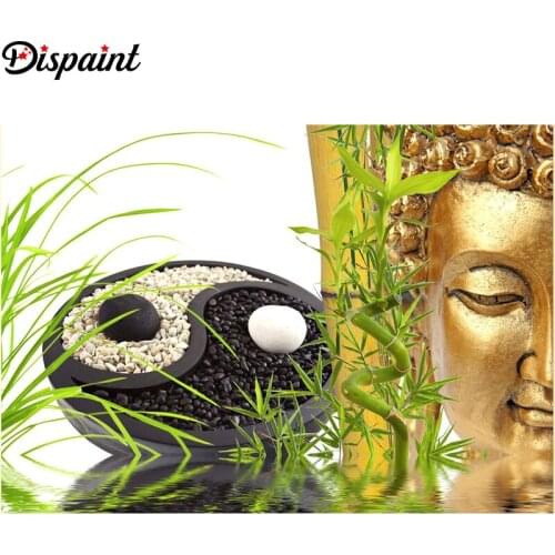 Dispaint Full Square/Round Drill 5D DIY Diamond Painting "Religious Buddha"3D Embroidery Cross Stitch Home Decor Gift A12226