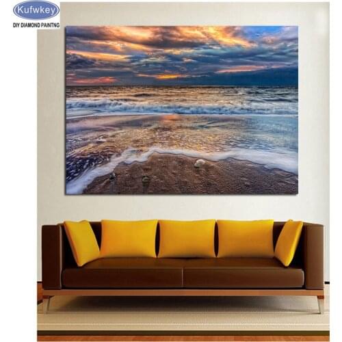 Sea,beach Diamond Painting Cross Stitch,5D,DIY,Diamond Mosaic Diamond Embroidery Rhinestone painting Home Decor art and crafts