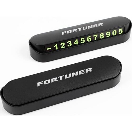 Car Temporary Stop Sign Parking Card Telephone Number Card Plate for Toyota Fortuner 2009 2017 2018 2019 Accessories Car Styling