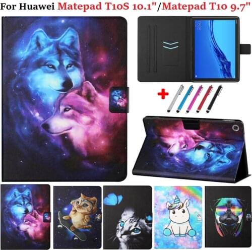 Flip Case For Huawei MatePad T10S 2020 AGS3-L09 AGS3-W09 10.1" Tablet Protector Stand Cover Shell for Huawei matepad T10 s case