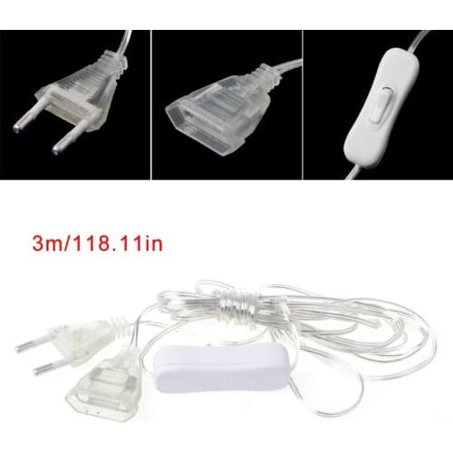 H7JA 100W EU Plug Male To Female Power Supply AC Adapter Extension Cable Cord 5m