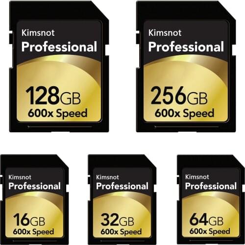 Kimsnot 600x 32GB SDHC Card Class 10 SD Card 16GB 64GB 128GB 256GB SDXC Memory Card High Speed 90mb/s uhs-1For Canon Nikon DSLR