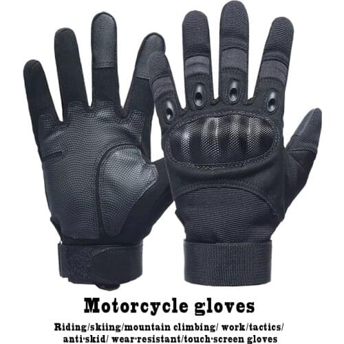 Glove Motorcyclist Fingerless Leather Gloves Touch Screen Mountaineering Riding Glove Anti Slip &wear Resistance Tactical Gloves