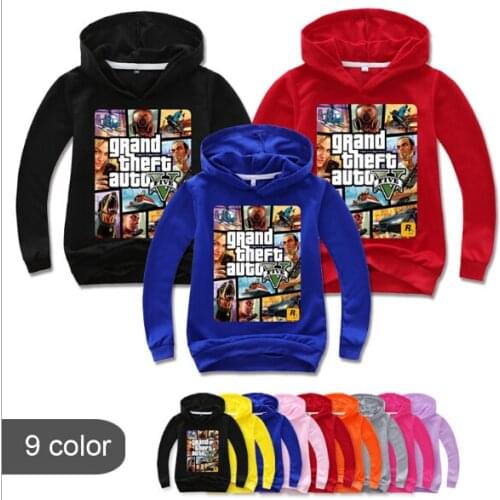 2020 HOT Boys Girls Hoodies Gta 5 Sweatshirt Gta Street Fight Long Gta 5 Clothes Children Cotton Long Sleeve Kids Clothes